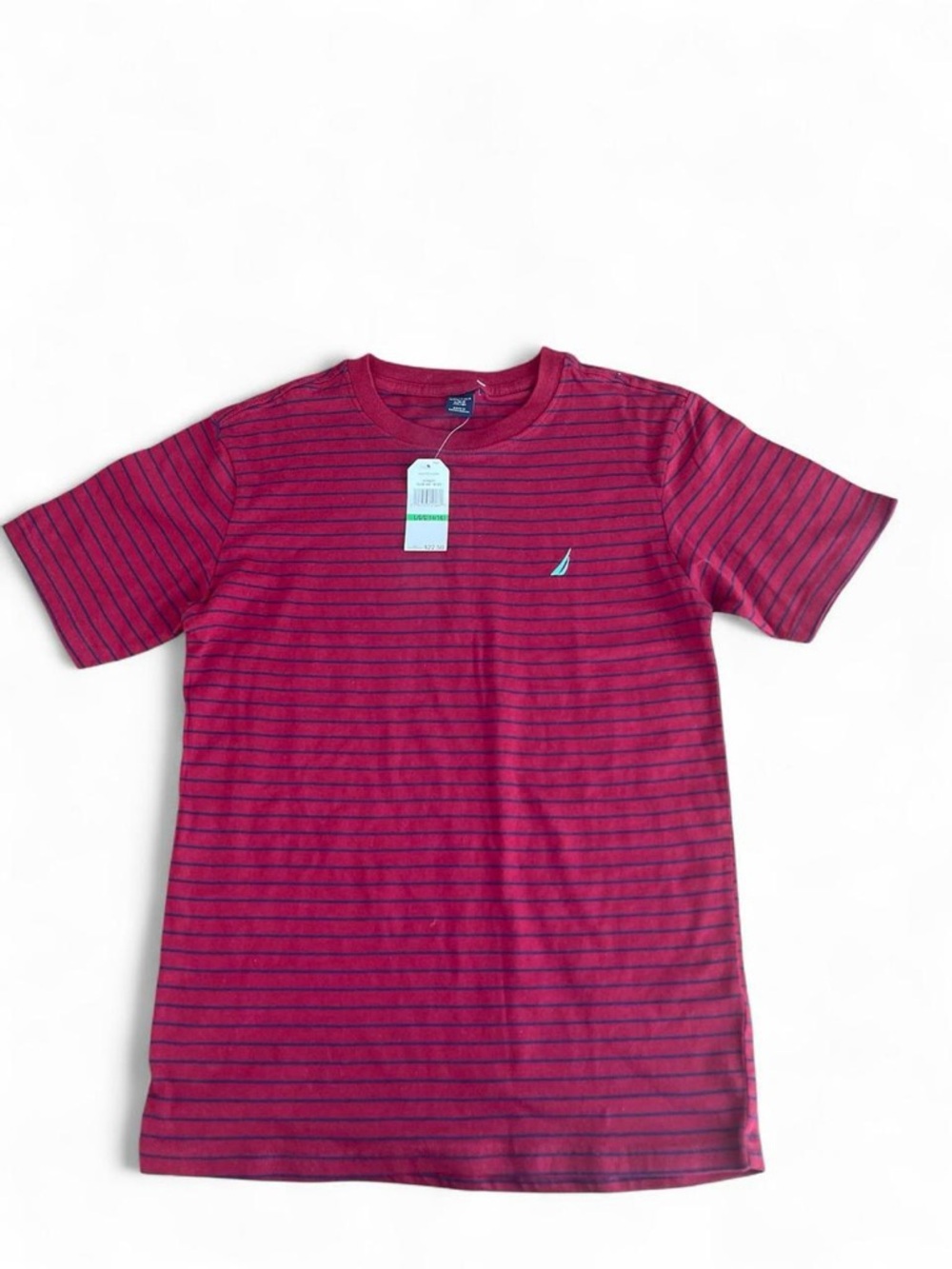 Boys Náutica red and blue striped shirt - NWT- size L (14/16)